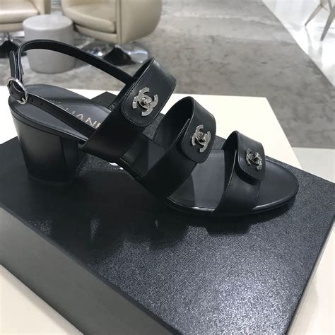 cheap chanel sandals 2019|Chanel heel sandals.